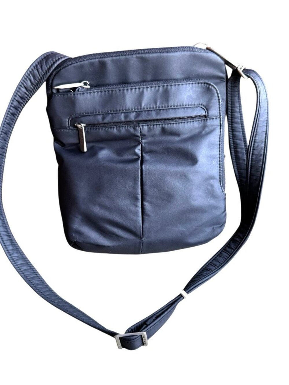 Travelon Classic Slim Anti-Theft, 2 main Zip Compartment, Crossbody Bag Black